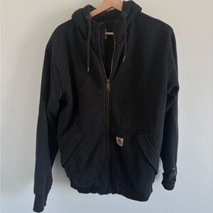 Carhartt Men's Black Hooded Zip-Up Jacket